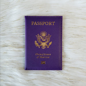 Purple USA Passport Cover