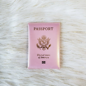Pink USA Passport Cover