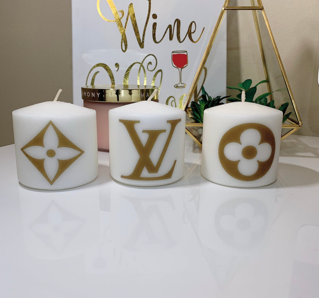 LV Inspired Candle Set